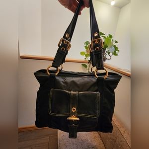Prada Milano nylon leather shoulder bag